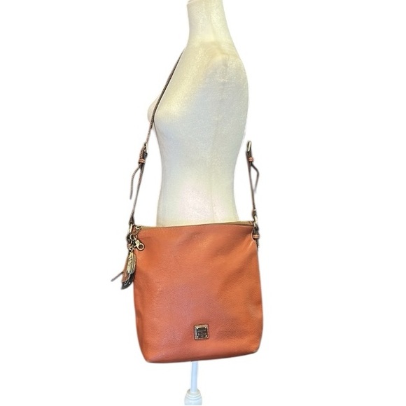 Dooney & Bourke Leather Crossbody Bag With Charms Terracotta - Picture 13 of 15
